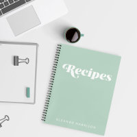 Typographie minimaliste moderne Retro Recette vert