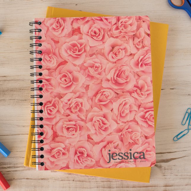 Carnet Typographie Moderne Arrondie Rose Regroupée (Créateur téléchargé)