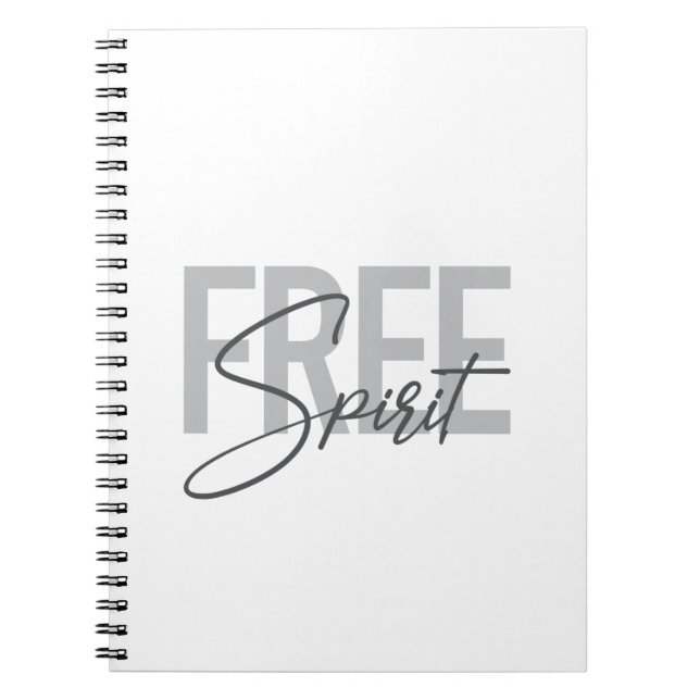 Carnet Typographie moderne, simple, cool de Free Spirit (Devant)