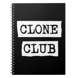 Carnet Typographie orpheline de club de clone du noir