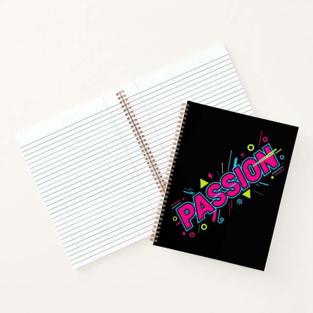 Carnet Typographie Passion Vibrante - Aesthétique Pop Art (Intérieur)