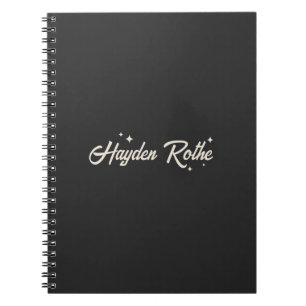Carnet Typographie rétro Stars Noir