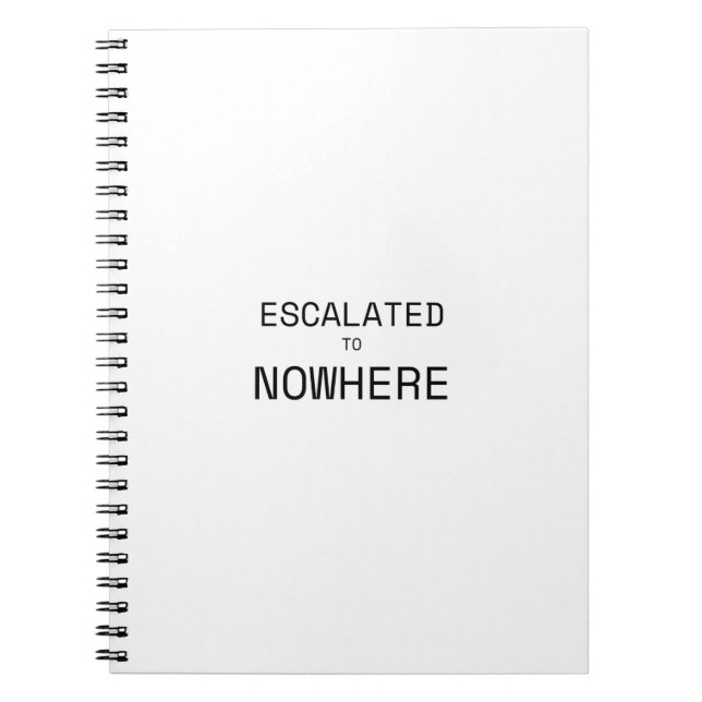 Carnet Typographie Sarcasique Intensifiée Jusqu'à Nulle P (Devant)