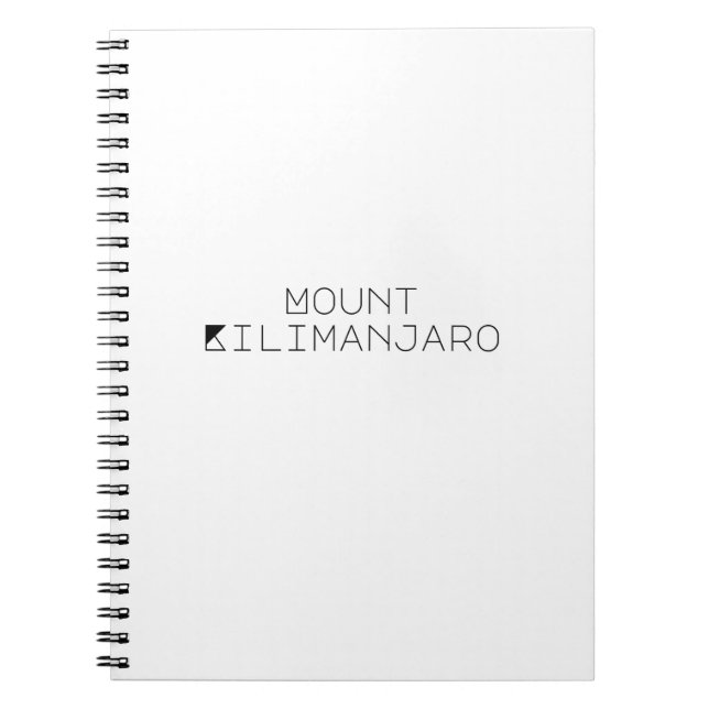 Carnet Typographie simple du Kilimandjaro (Devant)