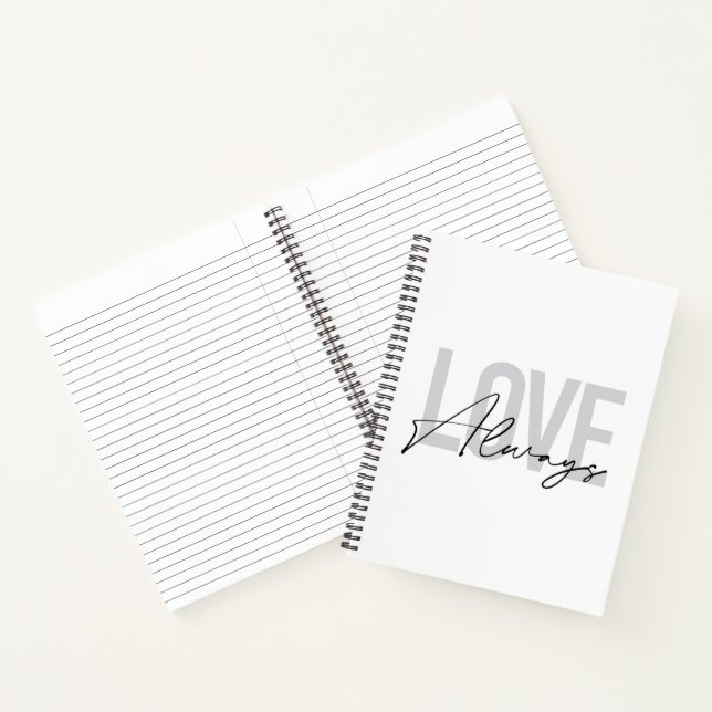 Carnet Typographie urbaine moderne, simple, "L'amour touj (Intérieur)