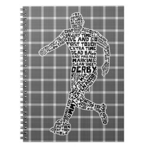 Carnet typographique du joueur de football