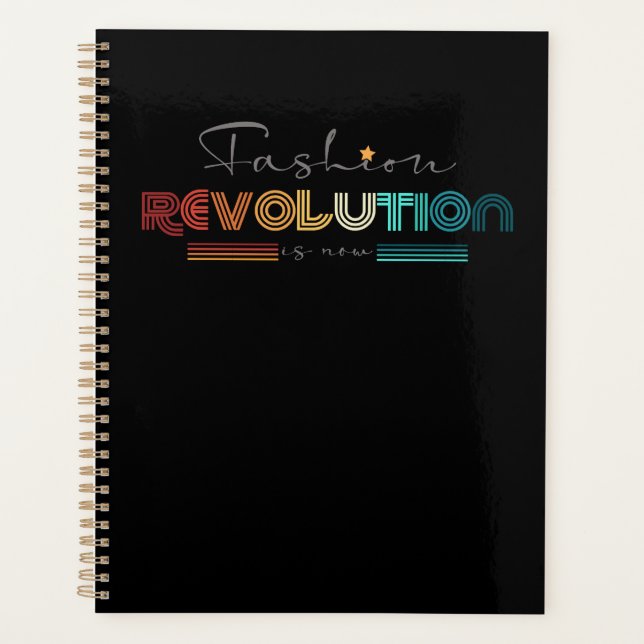Carnet Typographique Rétro Fashion Revolution (Devant)