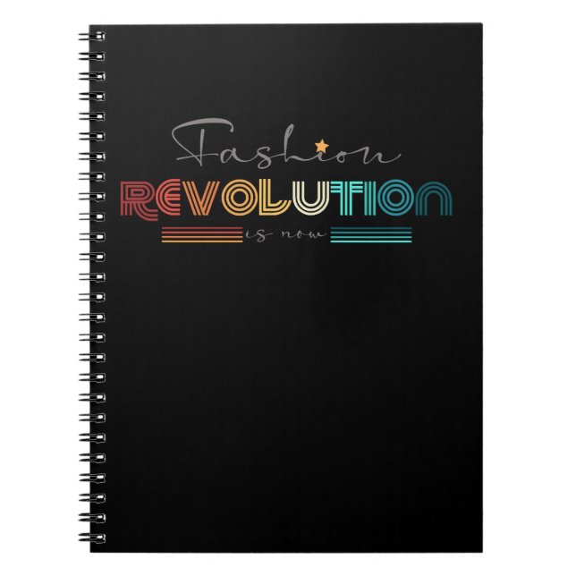 Carnet Typographique Rétro Fashion Revolution (Devant)