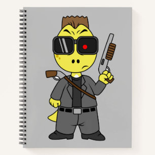 Carnet Tyrannosaurus Rex Habillé Comme Terminator.