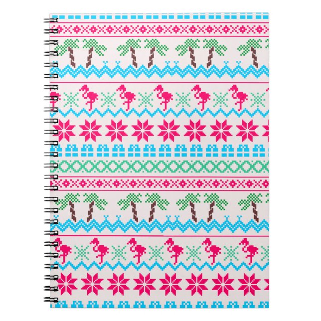 Carnet Ugly Christmas Sweater Tropical Flamingo (Devant)