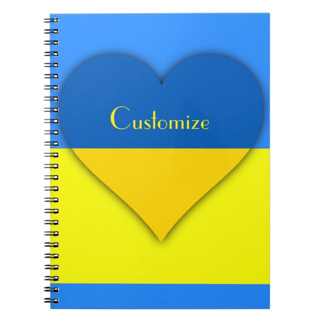 Carnet Ukraine Drapeau bleu jaune Thunder_Cove (Devant)