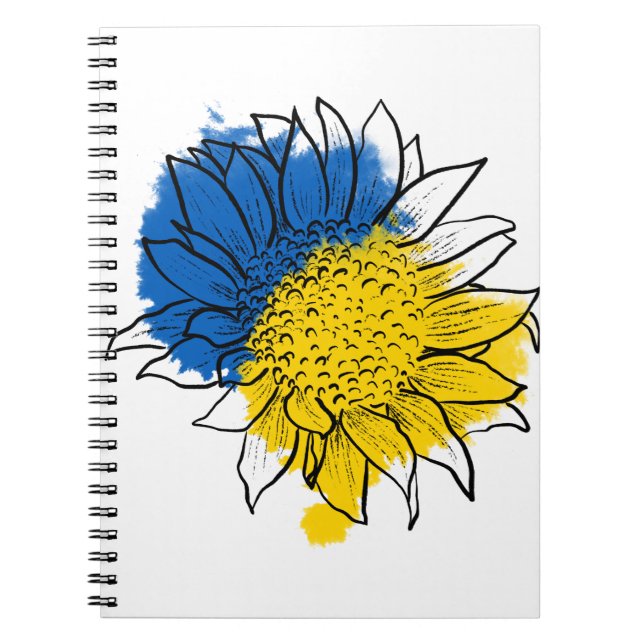 Carnet Ukraine Soutien au tournesol (Devant)