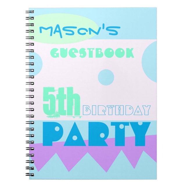 Carnet Un 5ème Guestbook de fête d'anniversaire de petit (Devant)