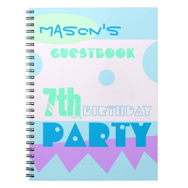 Carnet Un 7ème Guestbook de fête d'anniversaire de petit (Devant)