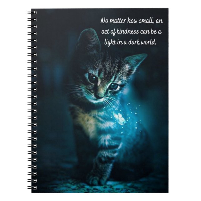 Carnet Un acte de gentillesse chaton design carnet. (Devant)