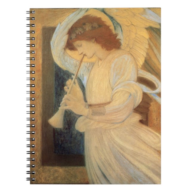 Carnet Un ange joue à Flageolet par Burne Jones (Devant)