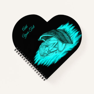 Carnet Un Angel endormi, Noir et Vert Design