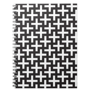 Carnet Un b&w modèle fait avec "plus" le signe