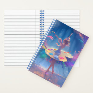 Carnet un beau ballet dansant avec peinture