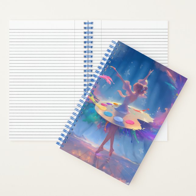 Carnet un beau ballet dansant avec peinture (À l'intérieur)