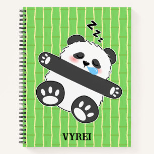 Carnet Un bébé panda mignon dormant paisiblement