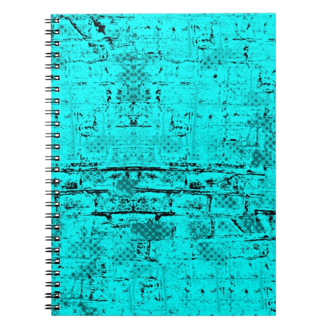 Carnet Un bleu turquoise grinçant sans couleur. Éléments  (Devant)