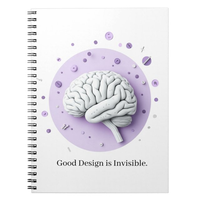 Carnet Un bon design est invisible (Devant)