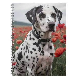 Carnet Un Chien De Dalmation Très Beau Dans Le Champ De P
