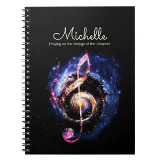 Carnet Un Clef Arbre dans une spirale galactique. Espace 