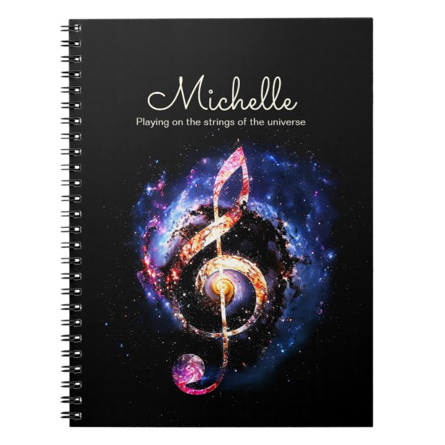 Carnet Un Clef Arbre dans une spirale galactique. Espace  (Devant)