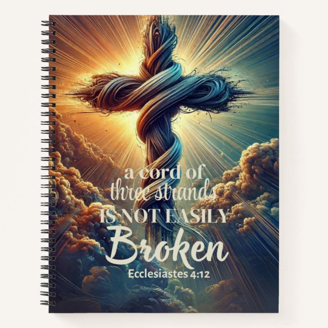 Carnet "Un cordon de trois brins" Ecclesiastes 4:12 (Devant)