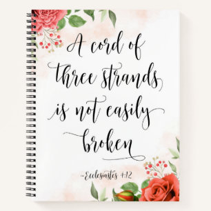 Carnet Un Cordon De Trois Strands, Ecclesiastes 4:12