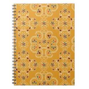 Carnet Un damas indien traditionnel, un motif sans coutur