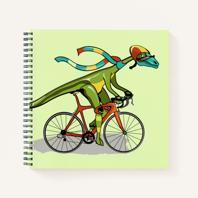 Carnet Un Dinosaure Anabisetia À Vélo. (Devant)