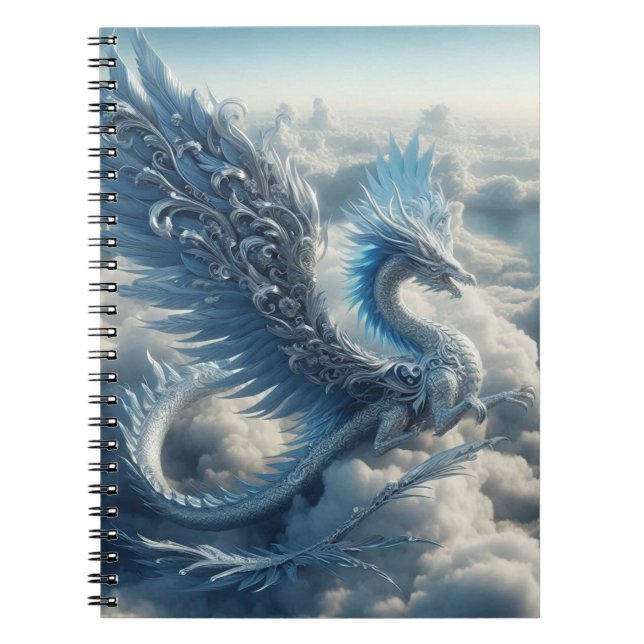 Carnet Un dragon superbe entouré de nuages (Devant)