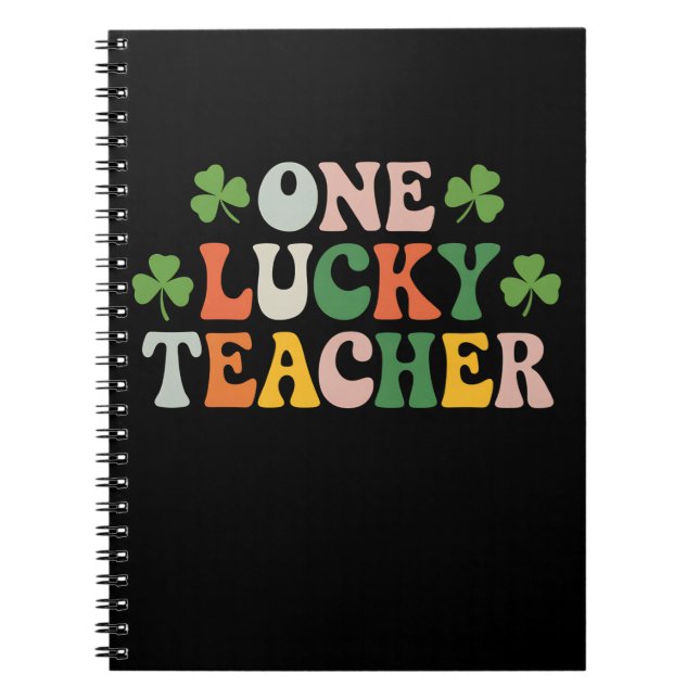 Carnet Un enseignant chanceux enseignant la Saint-Patrick (Devant)