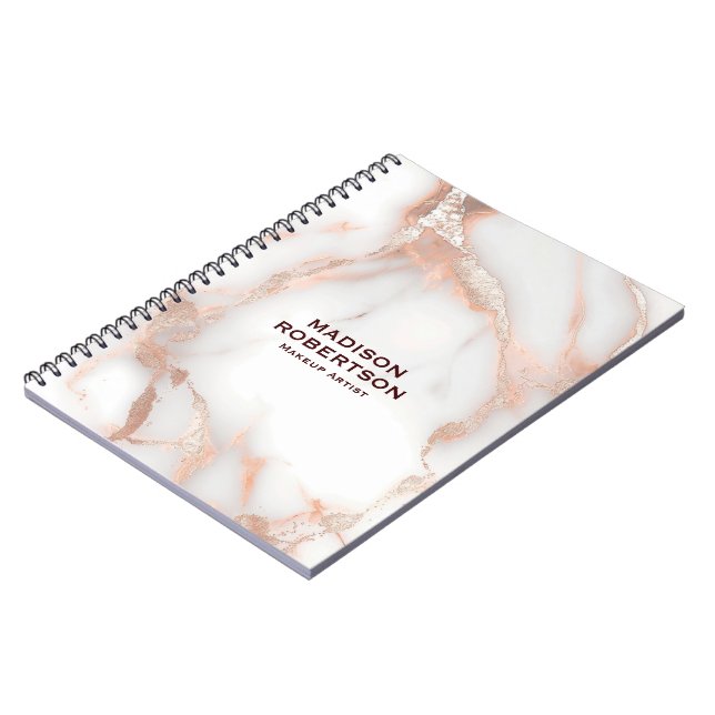Carnet Un fond en marbre rose doré luxueux (Côté gauche)