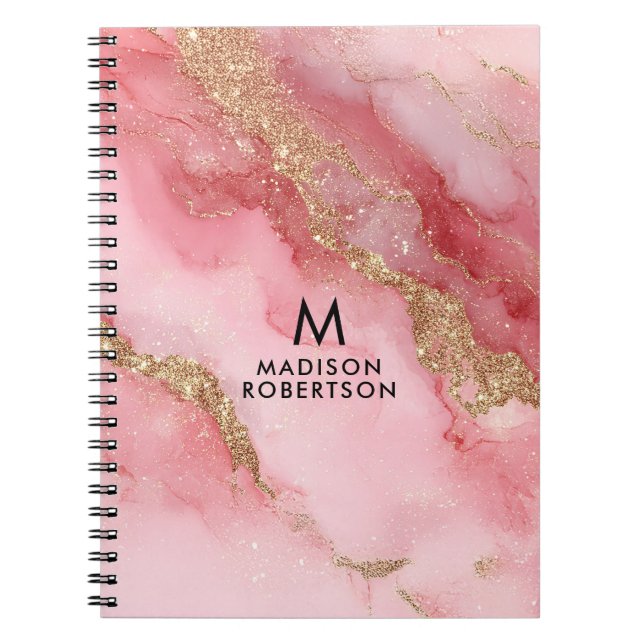 Carnet Un fond en marbre rose luxueux (Devant)