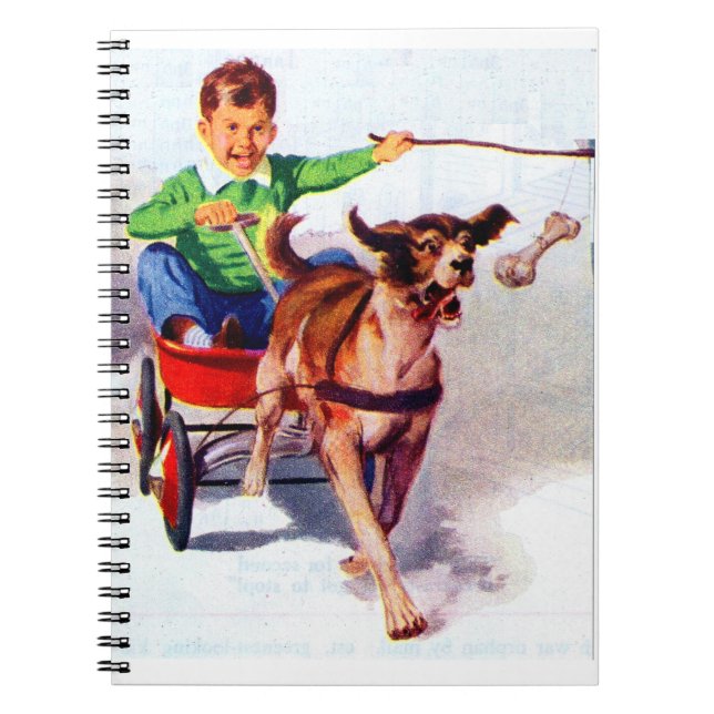 Carnet Un garçon et sa charrue à chien (Devant)