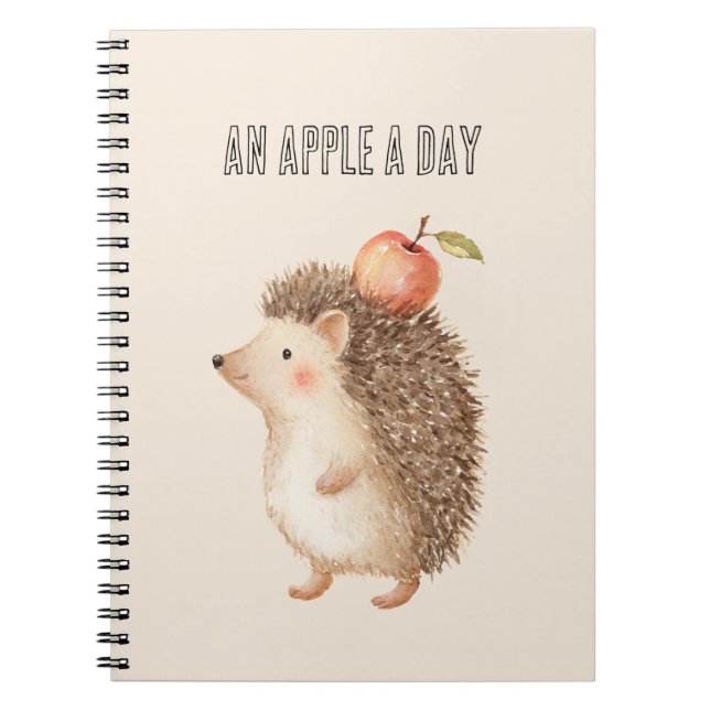 Carnet Un hérisson par jour une pomme (Devant)