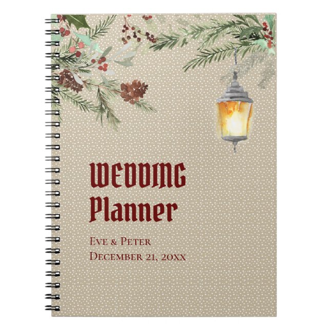 Carnet Un hiver simple avec Wedding planner à lanterne (Devant)