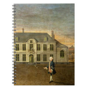 Carnet Un jeune noble se tenant avant un manoir (voir