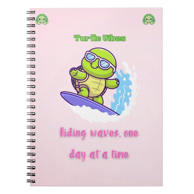 Carnet Un jour à une vie de tortue de temps pour les cade (Devant)