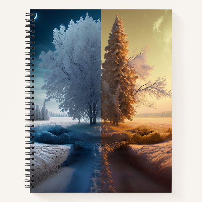 Carnet Un jour en hiver (Devant)
