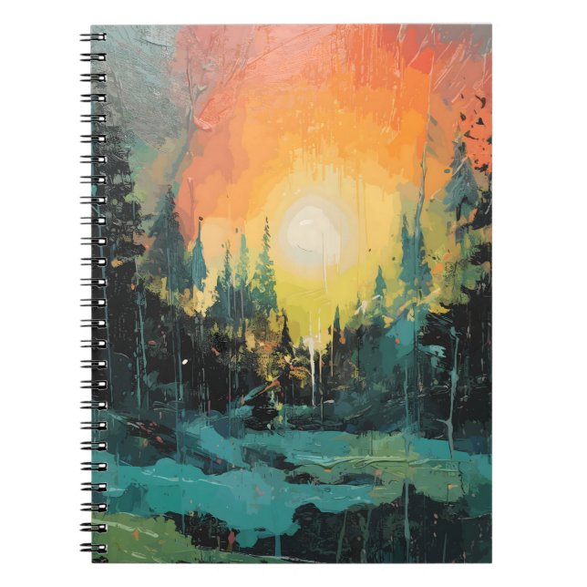 Carnet Un lever de soleil impressionnant sur le paysage d (Devant)