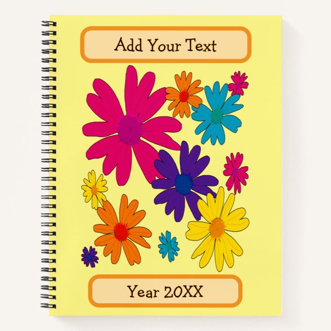 Carnet Un lit floral de fleurs de marguerite  (Devant)