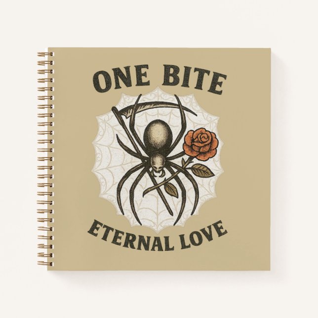 Carnet Un Maigre Amour Éternel Araignée Gothique Hallowee (Devant)