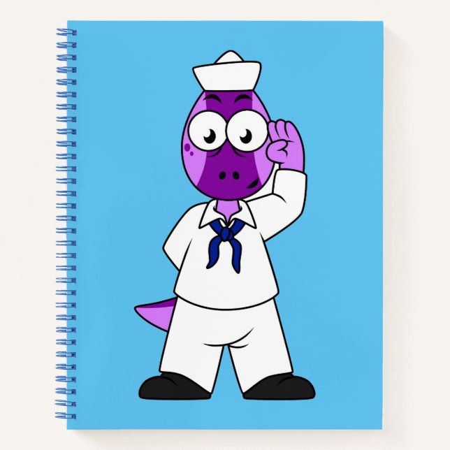 Carnet Un marin de la marine Pachycephalosaurus Dinosaur. (Devant)