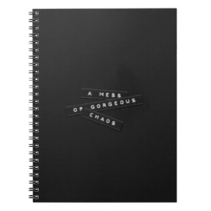Carnet Un Mess De Superbes Chaos Étiquettes Embossés