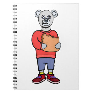 Carnet Un mignon Ours Mange Du Pain